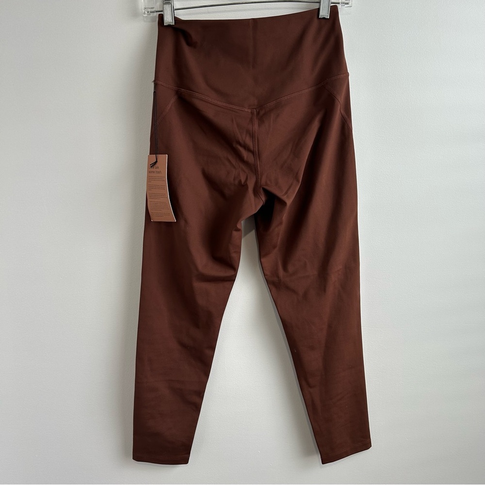 Nwt Girlfriend Collective Brown Pocket Leggings High Rise 7/8 Size‎ Medium - Picture 4 of 11